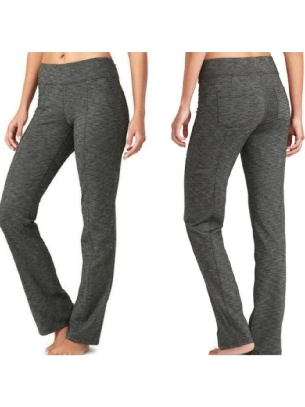 Athleta Grey Heathered Active Leggings